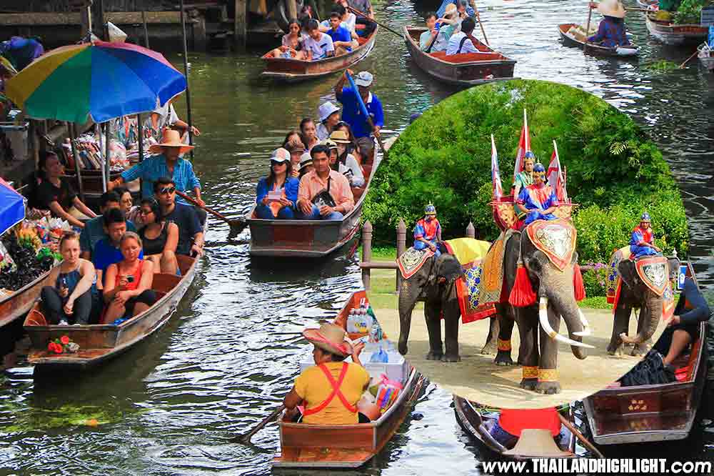 Floating Market And Elephant Theme Show Crocodile Farm Samphran 3183